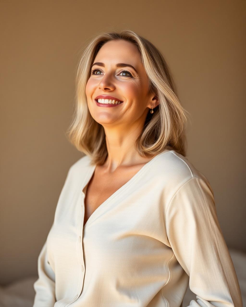 Confident woman experiencing the benefits of balanced bioidentical hormones